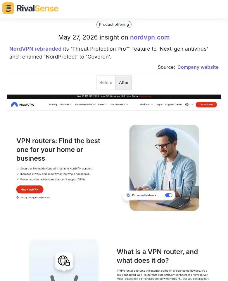 NordVPN feature rebranding