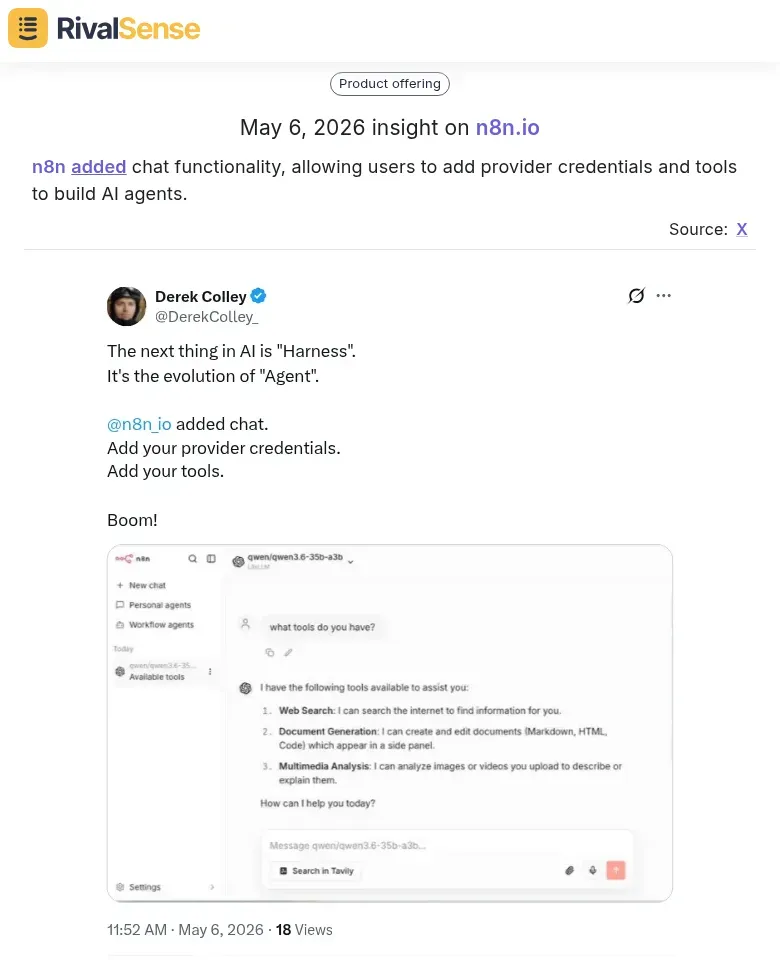 n8n chat functionality