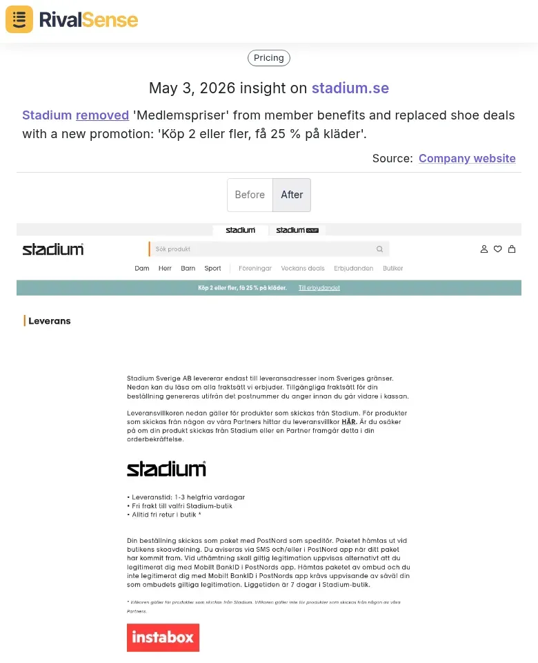Stadium promotion change