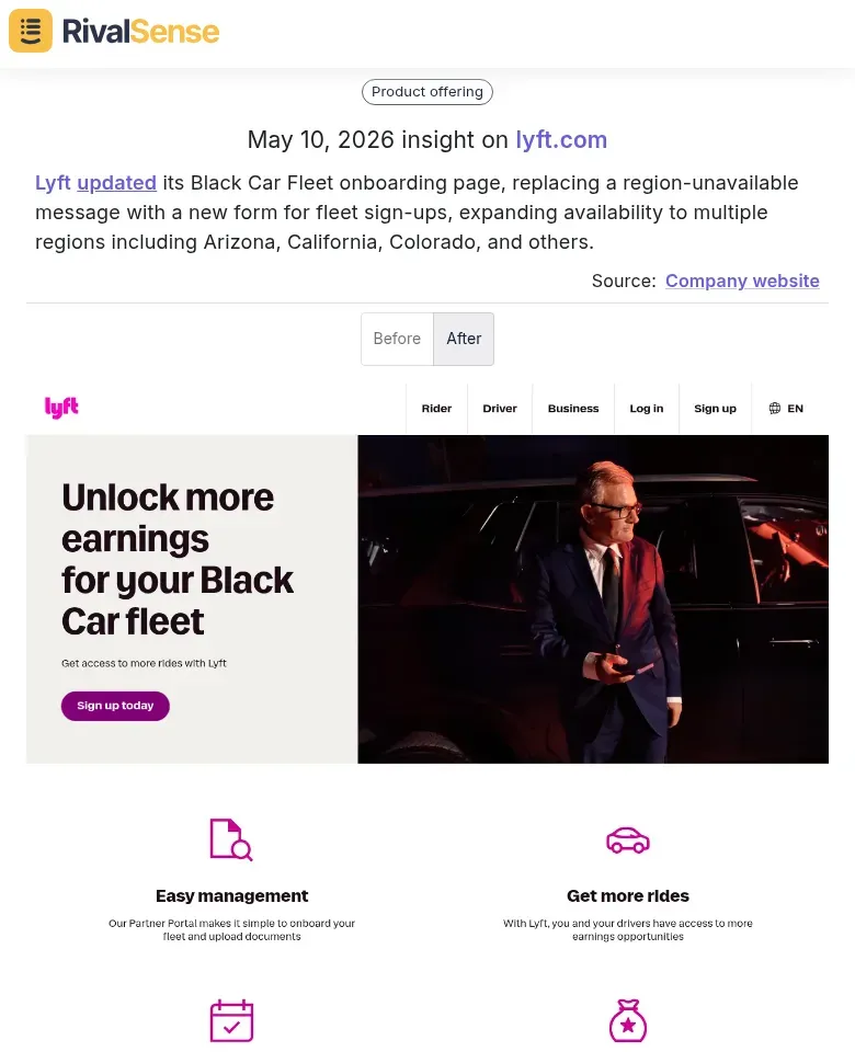 Lyft fleet expansion