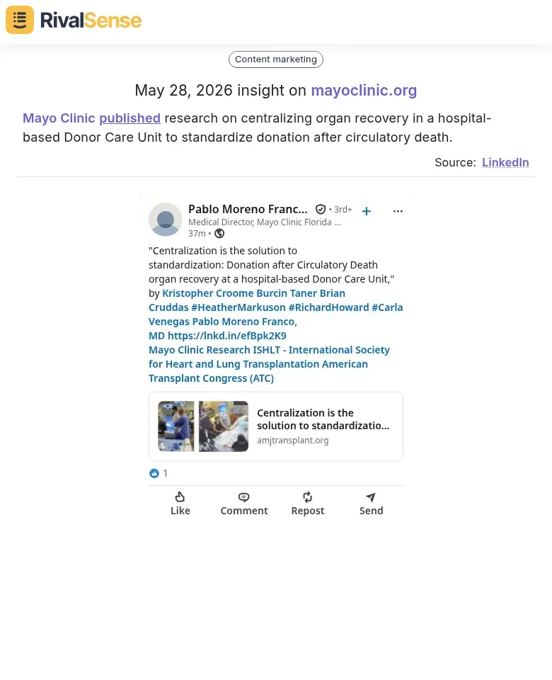 Mayo Clinic research insight