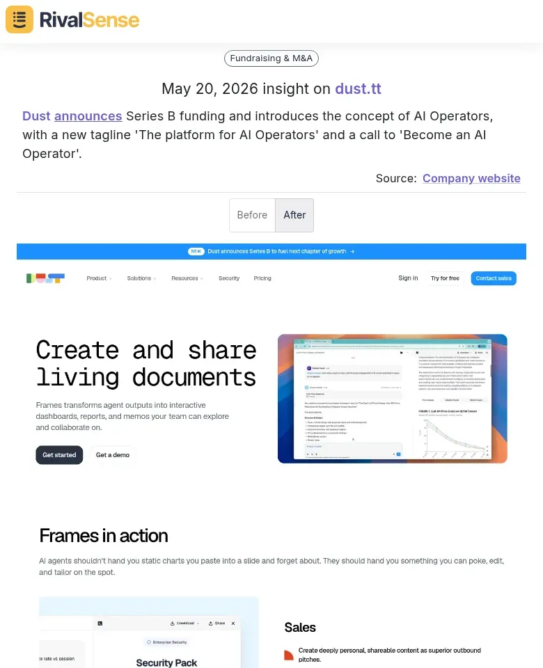 Dust Series B funding