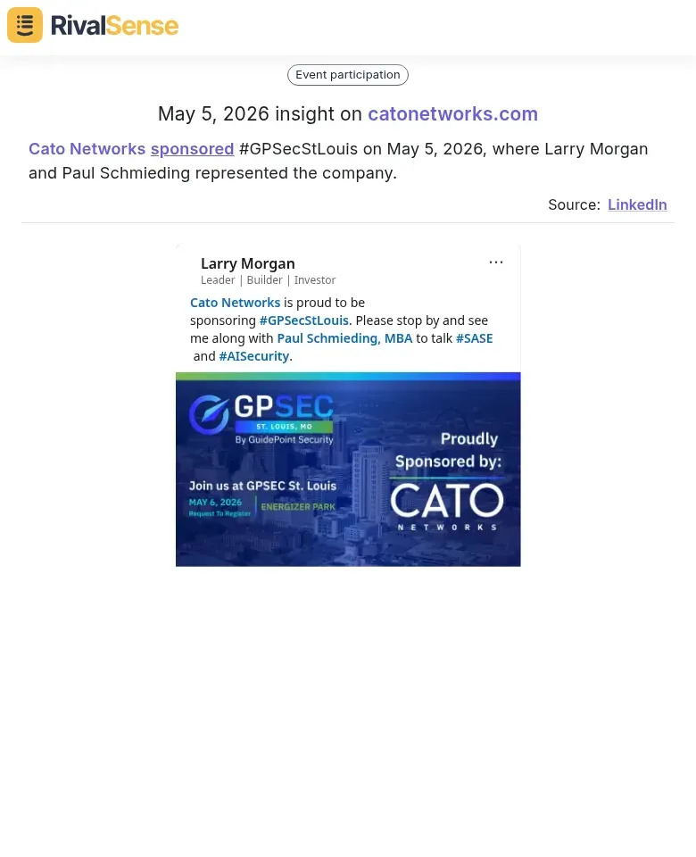 Cato Networks event insight