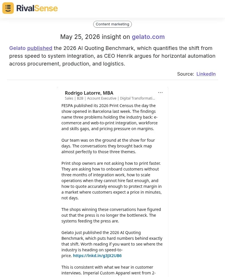 Gelato AI Quoting Benchmark