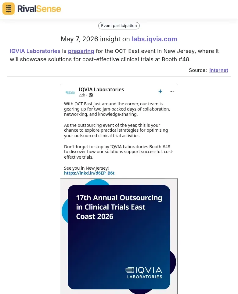 IQVIA Labs OCT East event