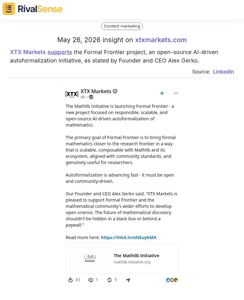 XTX Markets insight