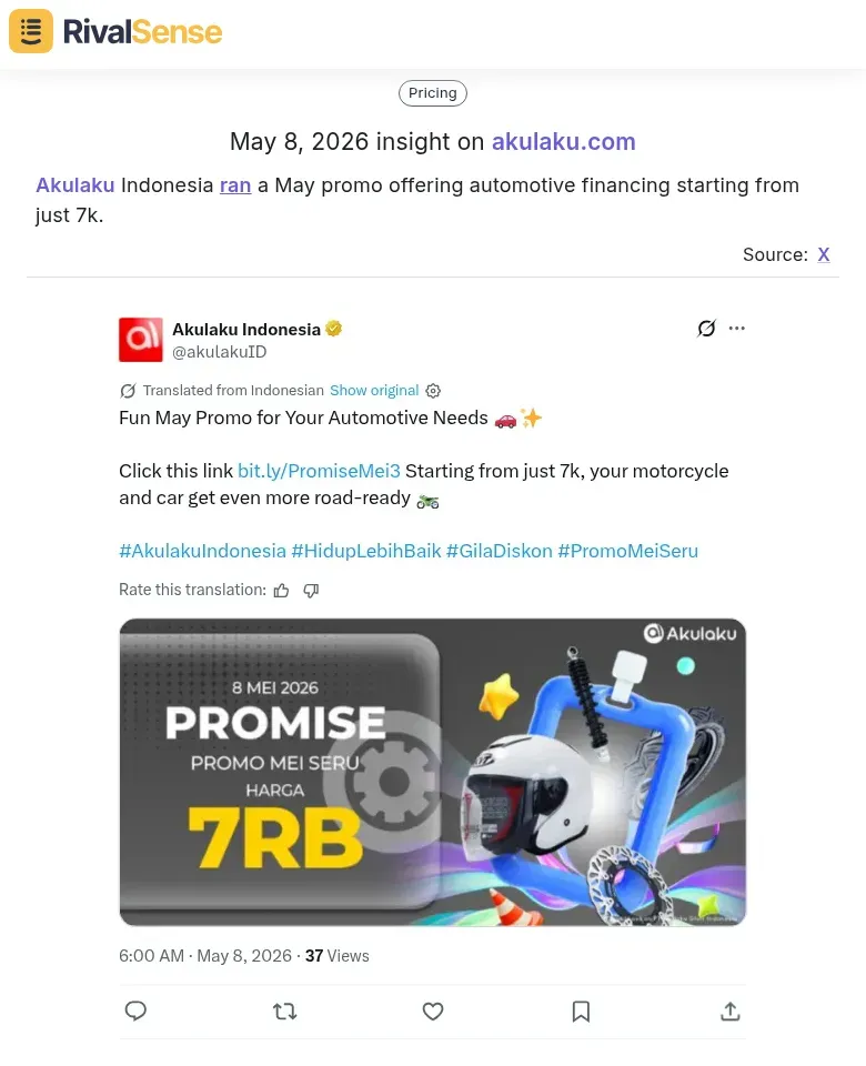Akulaku automotive promo