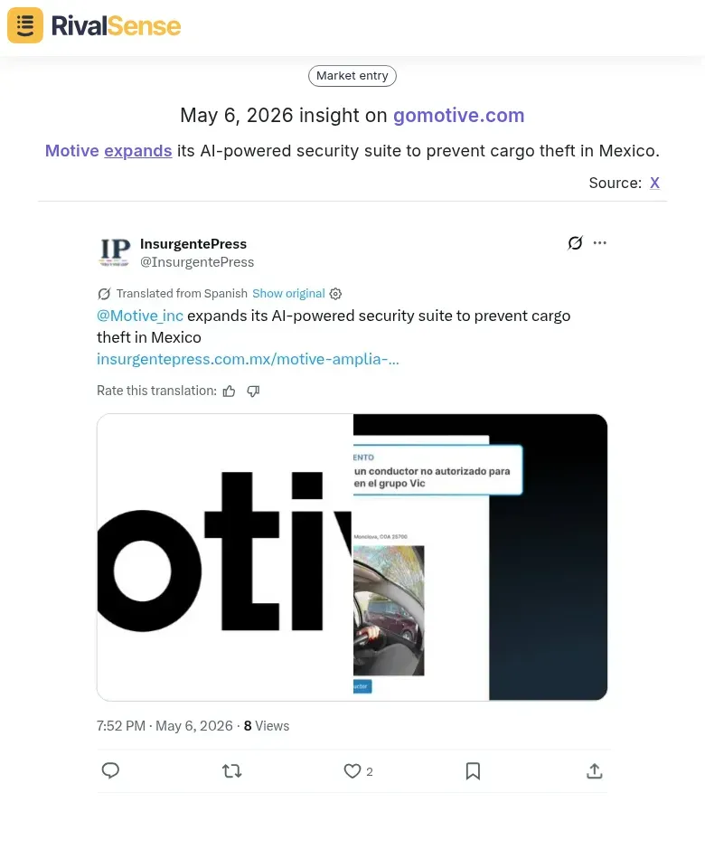 Motive expansion Mexico
