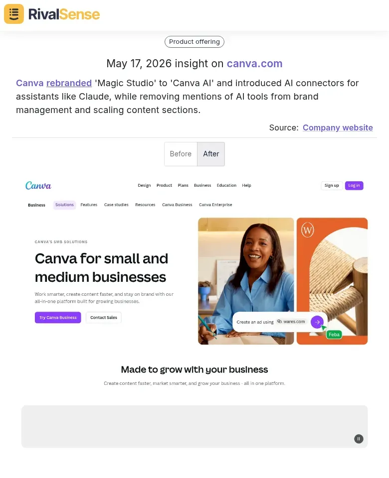 Canva rebranding to Canva AI