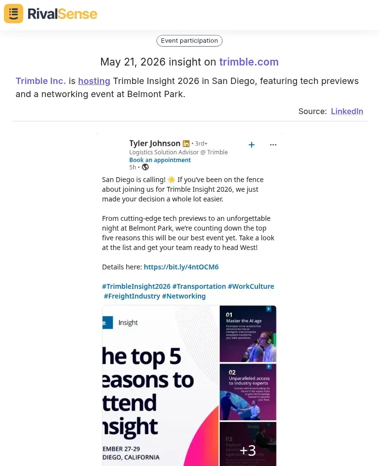 Trimble Insight 2026 Preview