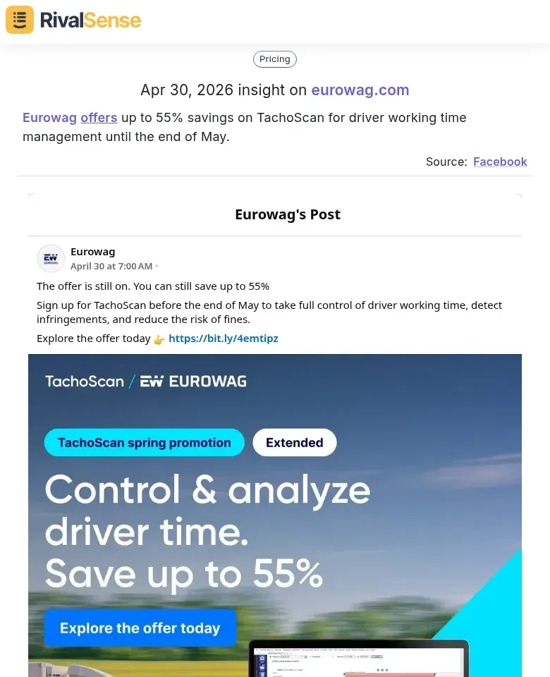 Eurowag savings compliance
