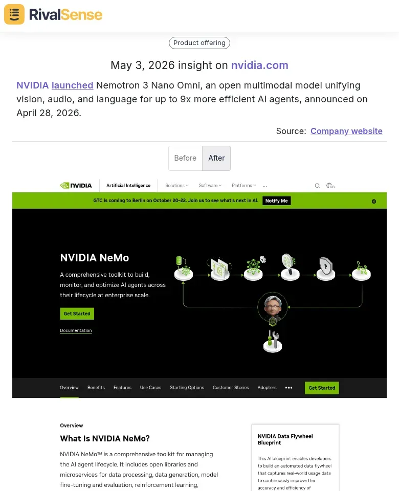 NVIDIA Nemotron 3 Nano Omni announcement