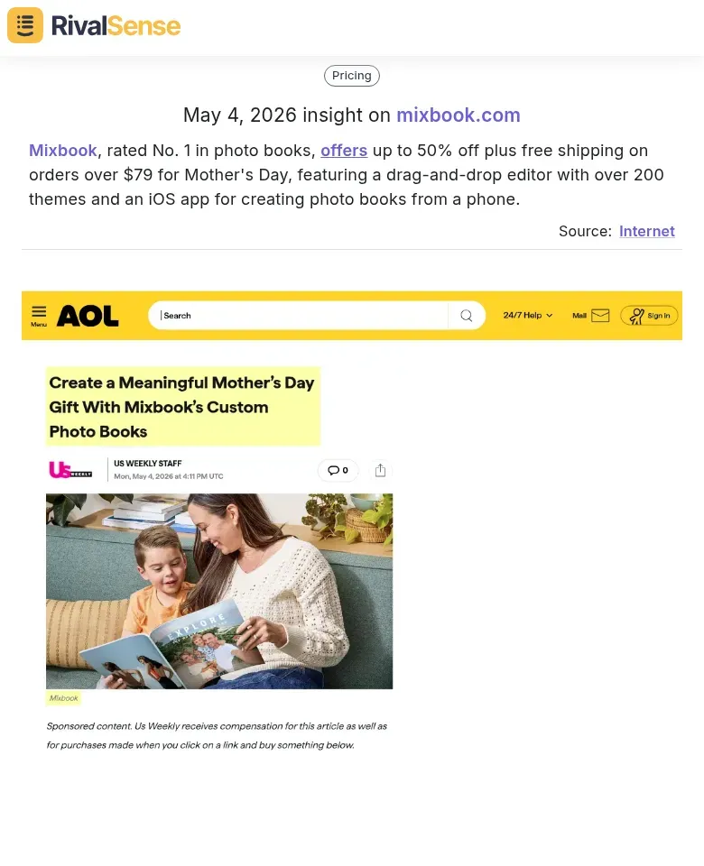 Mixbook promotion
