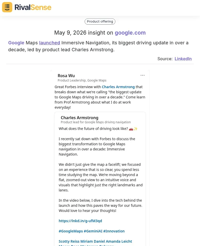 Google Maps insight
