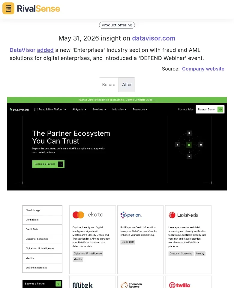 DataVisor adds enterprises section