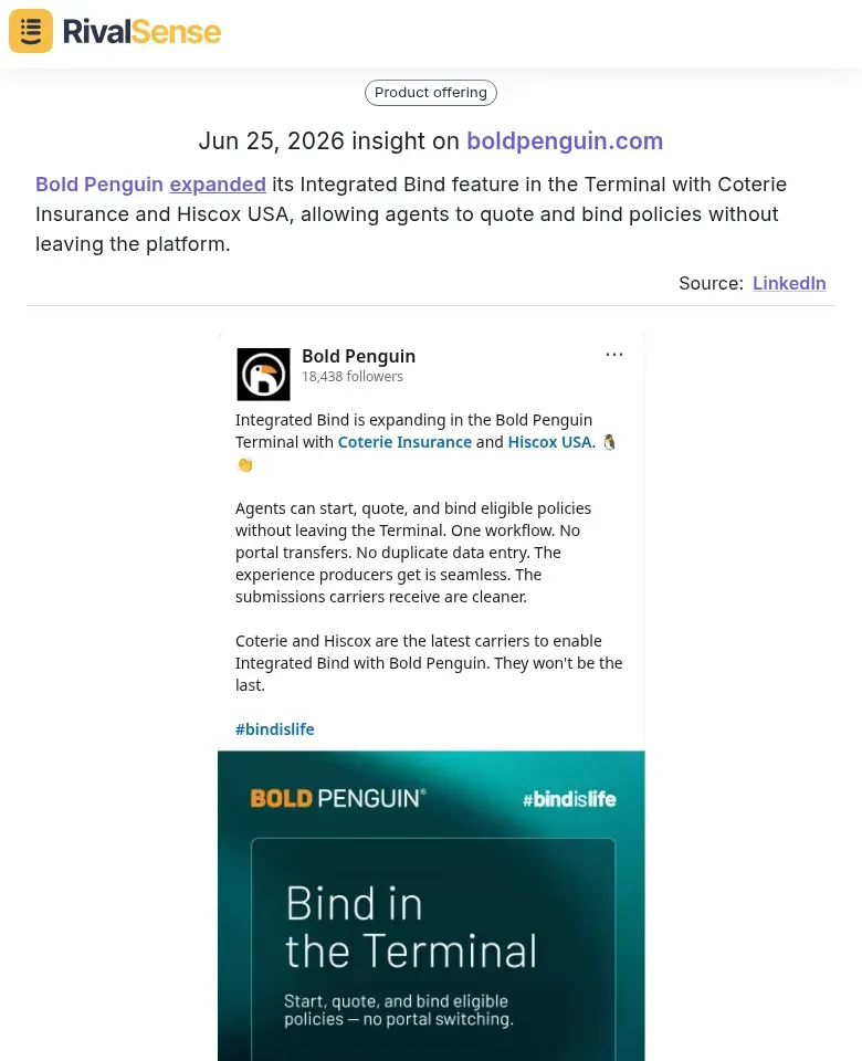 Bold Penguin insight