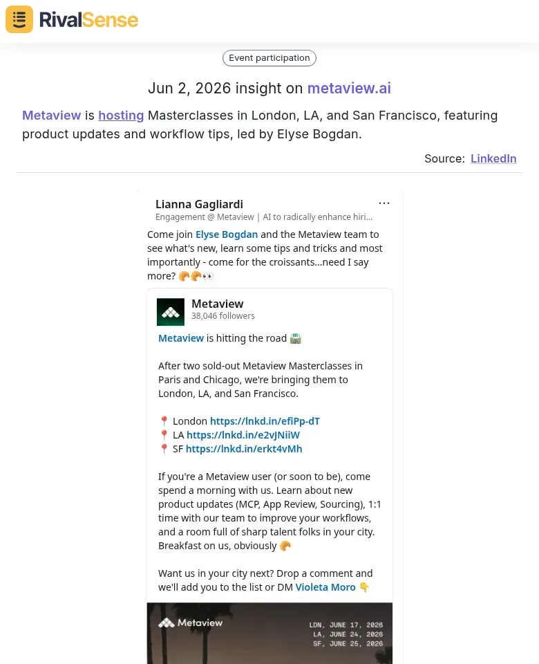 Metaview Masterclass