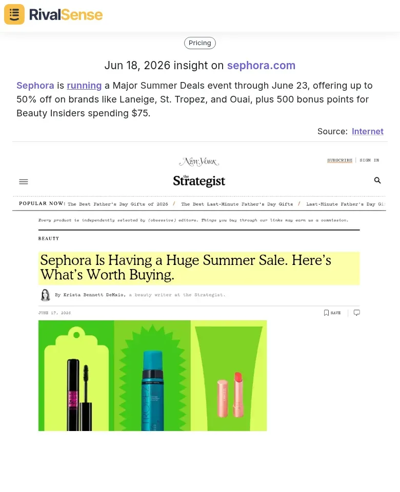 Sephora Major Summer Deals event