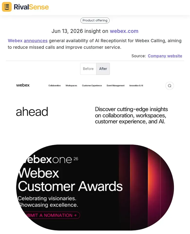 Webex announces AI Receptionist