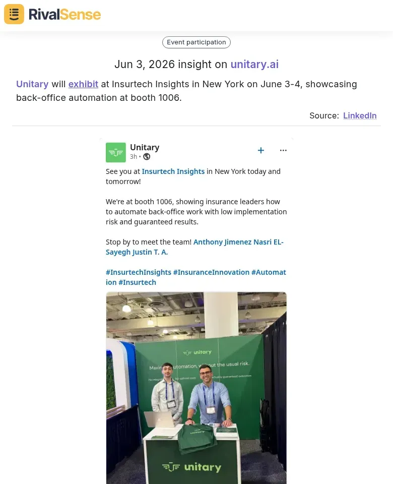 Unitary Insurtech Insights