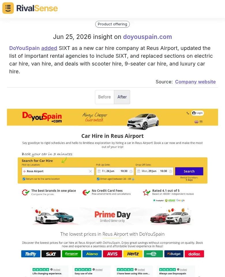 DoYouSpain website changes