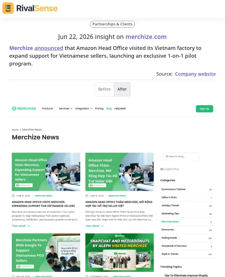 Amazon Head Office visited Merchize Vietnam factory