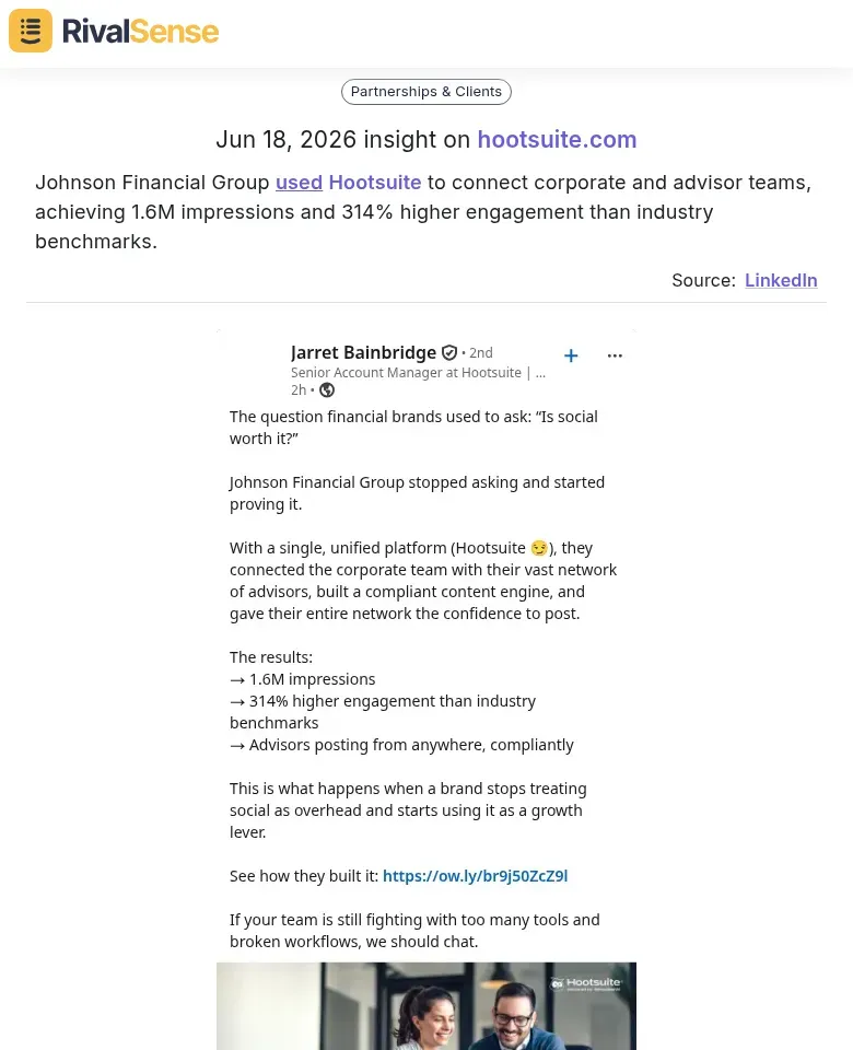 Johnson Financial Group social media success