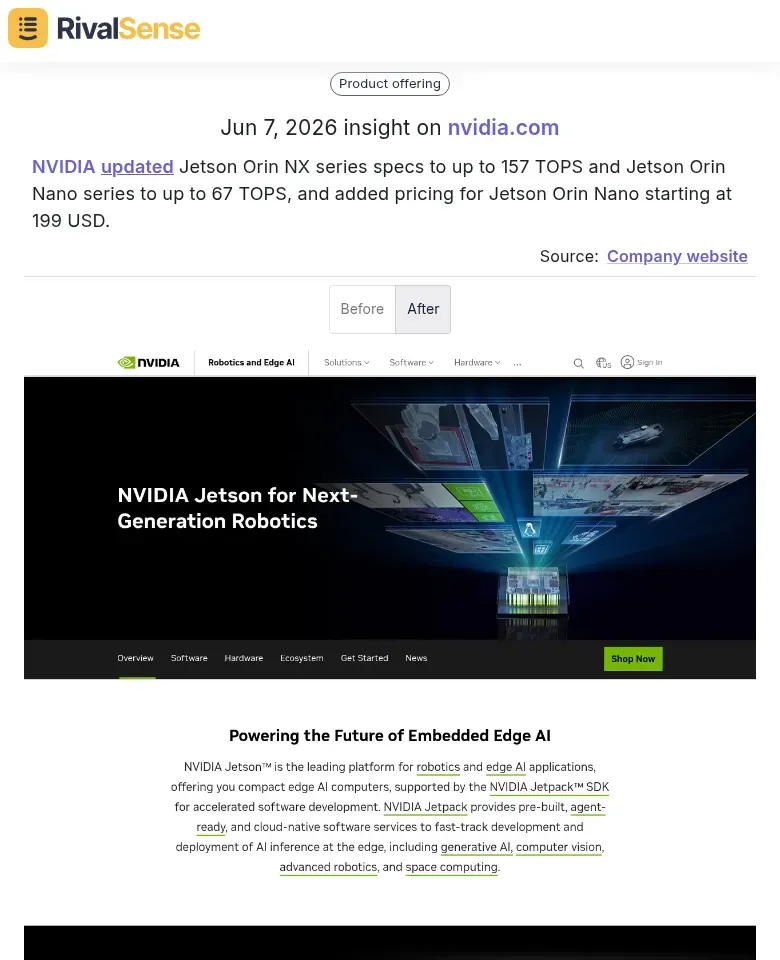 NVIDIA Jetson Orin specs and pricing update