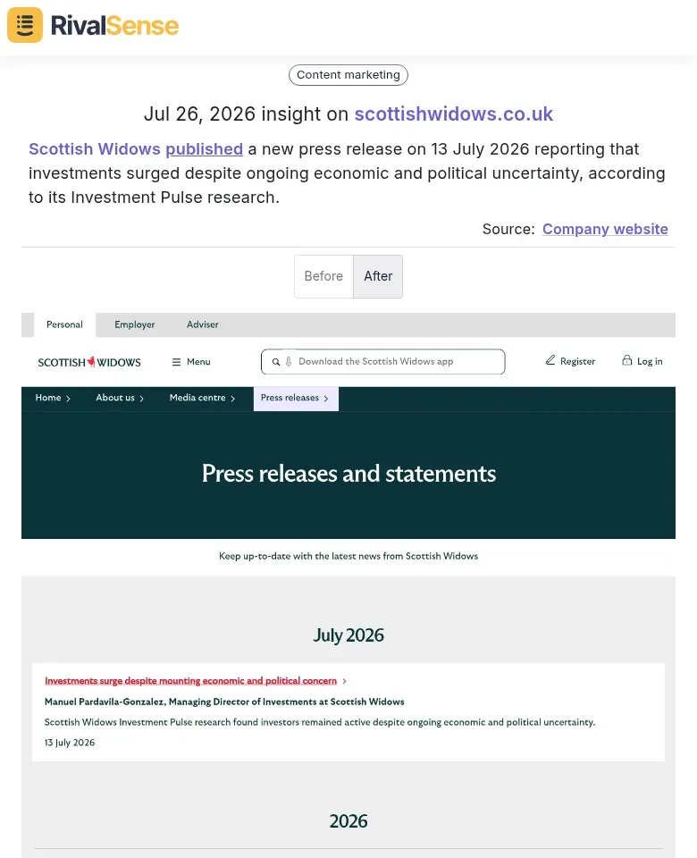 Scottish Widows press release