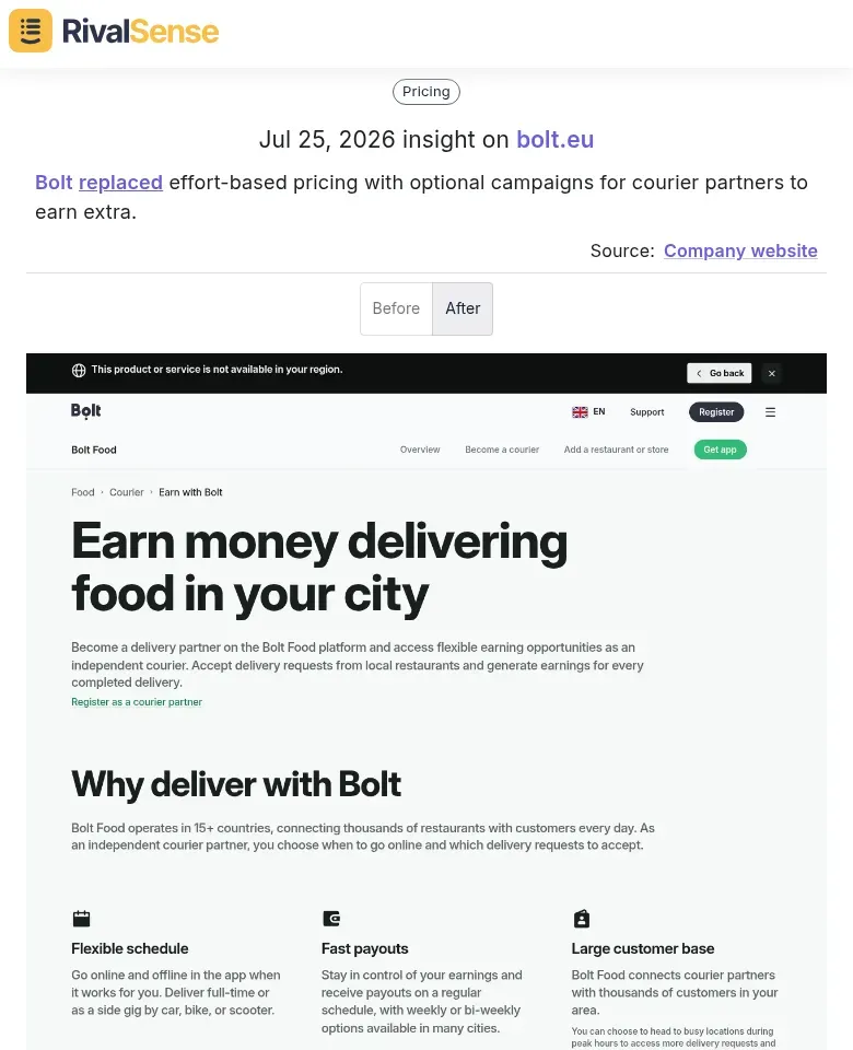 Bolt structural pricing change insight