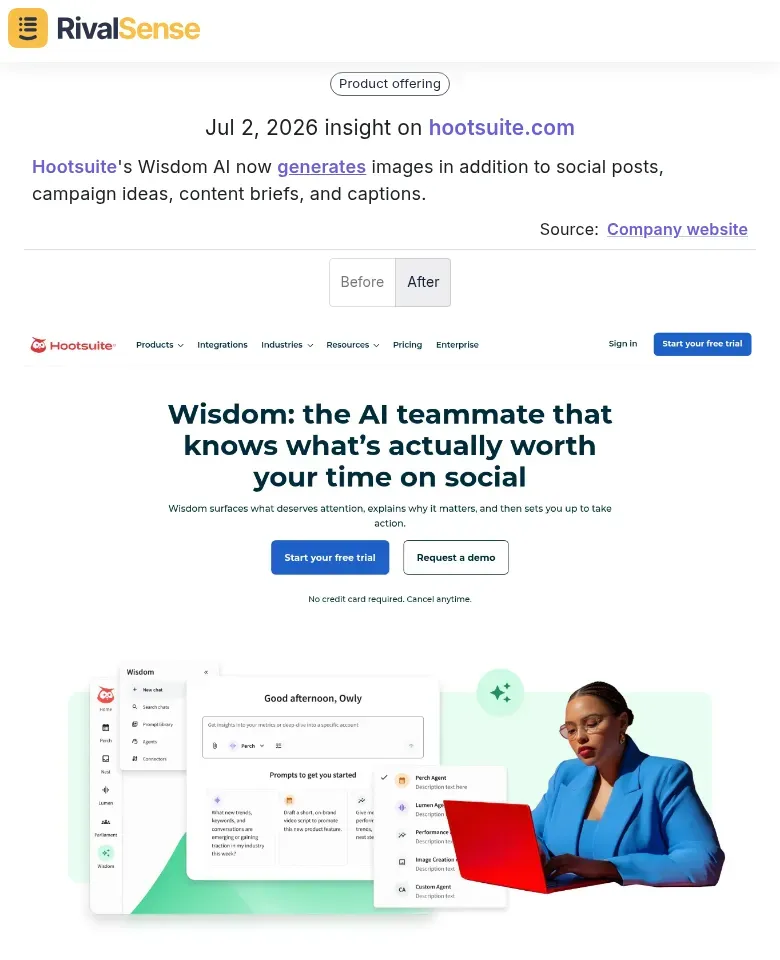 Hootsuite Wisdom AI now generates images