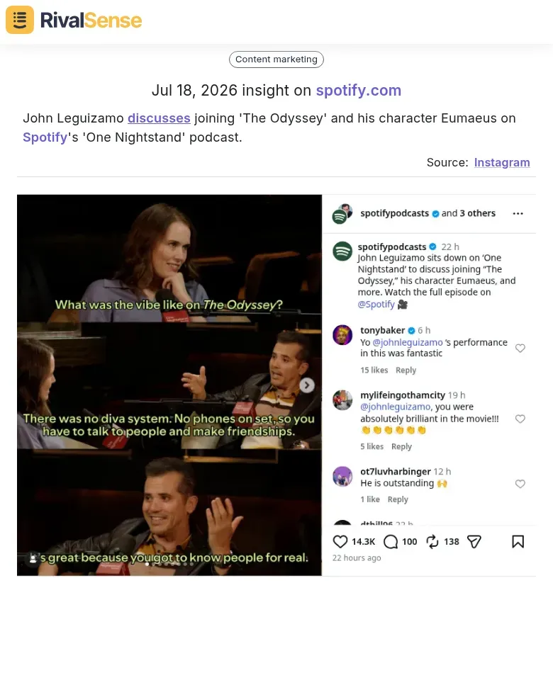 John Leguizamo podcast appearance