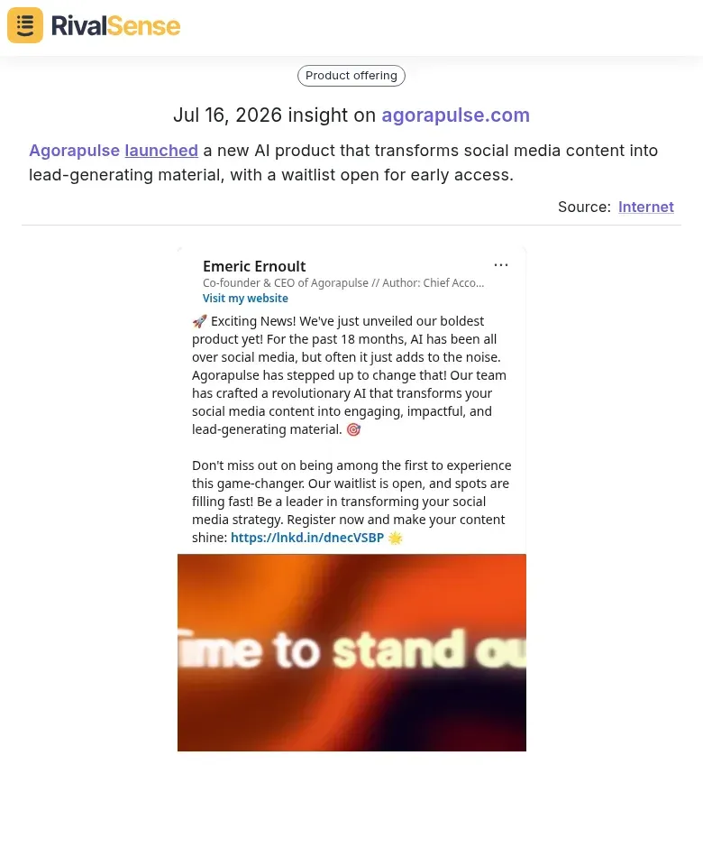 Agorapulse insight