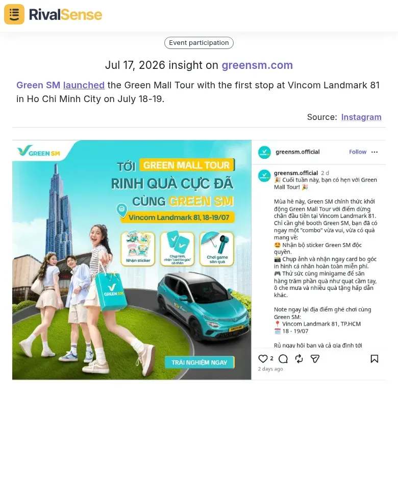 Green SM Mall Tour Launch