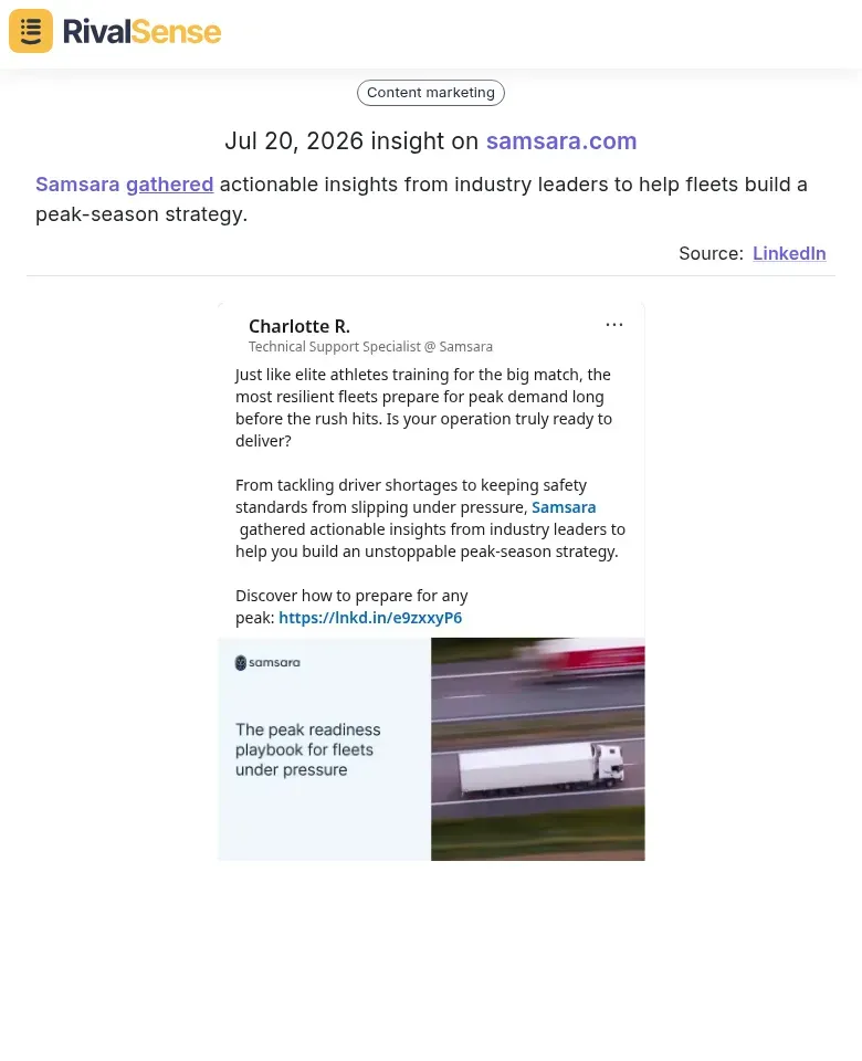 Samsara content insight