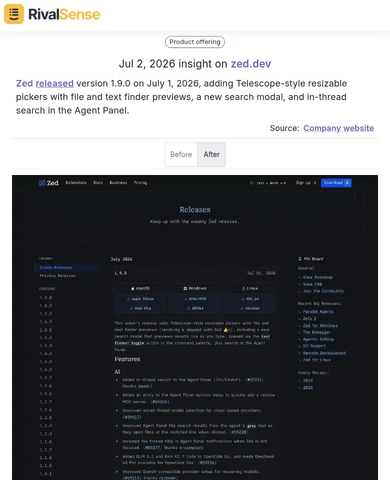 Zed 1.9.0 release insights