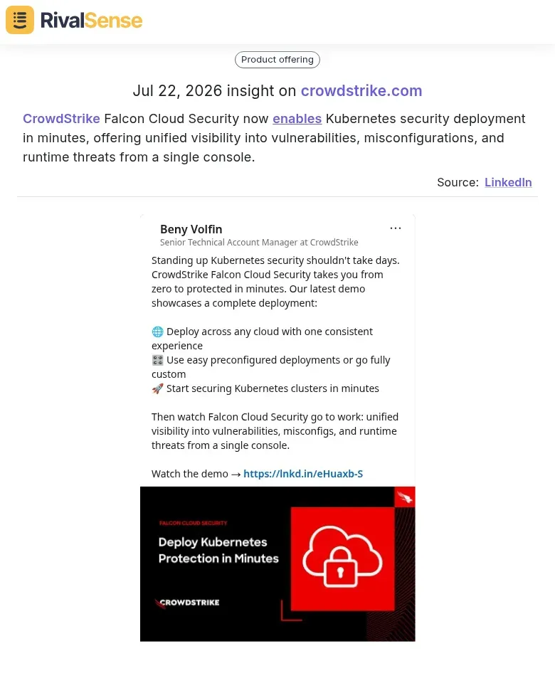CrowdStrike Falcon Cloud Security insight