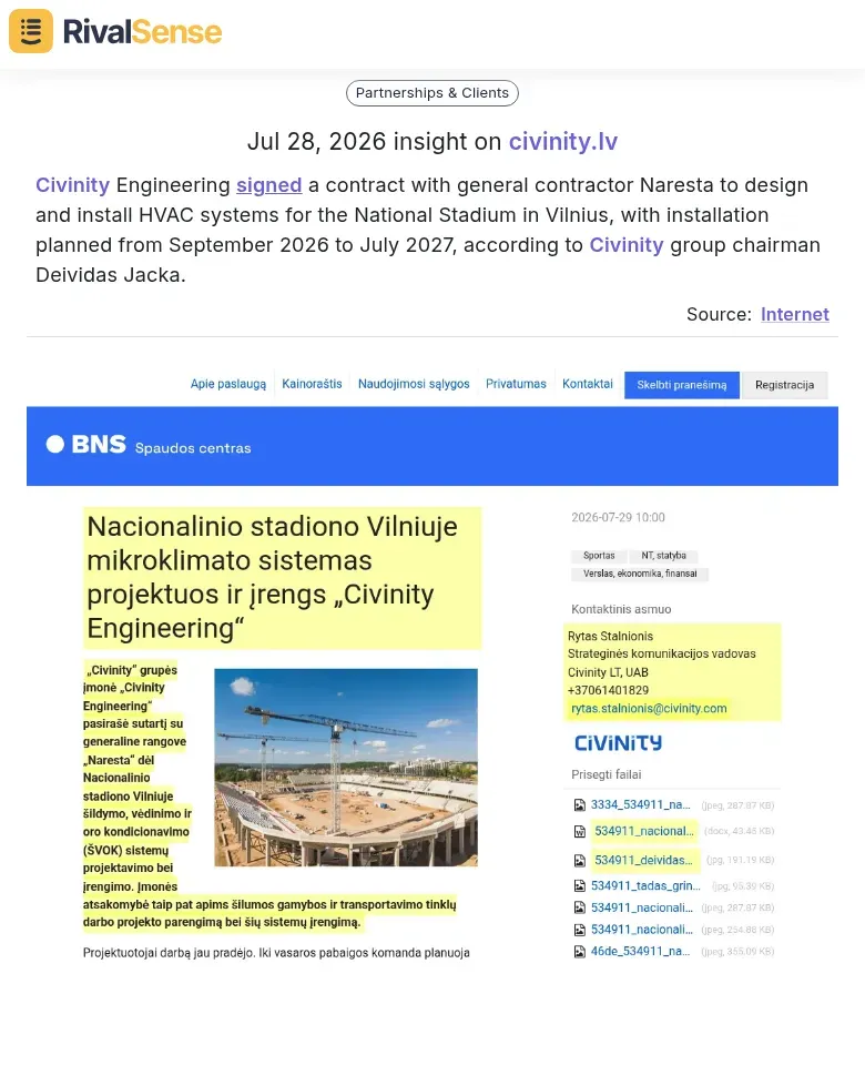 Civinity Engineering contract insight