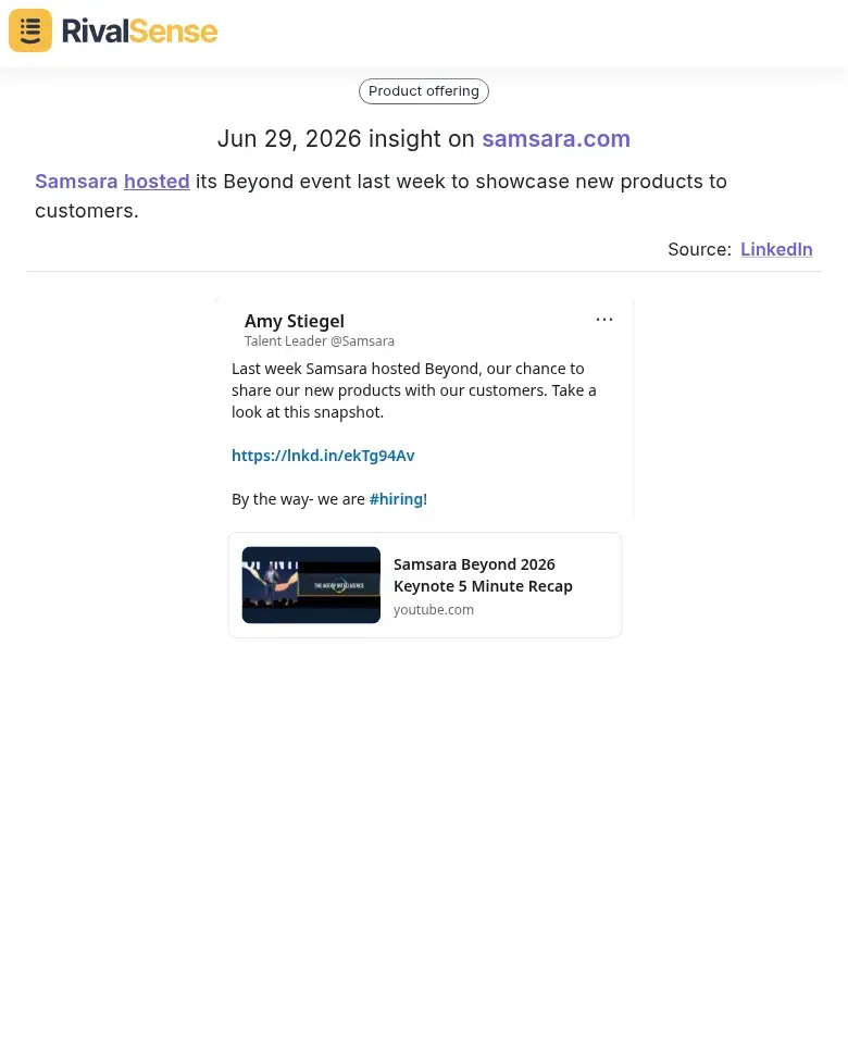 Samsara Beyond event