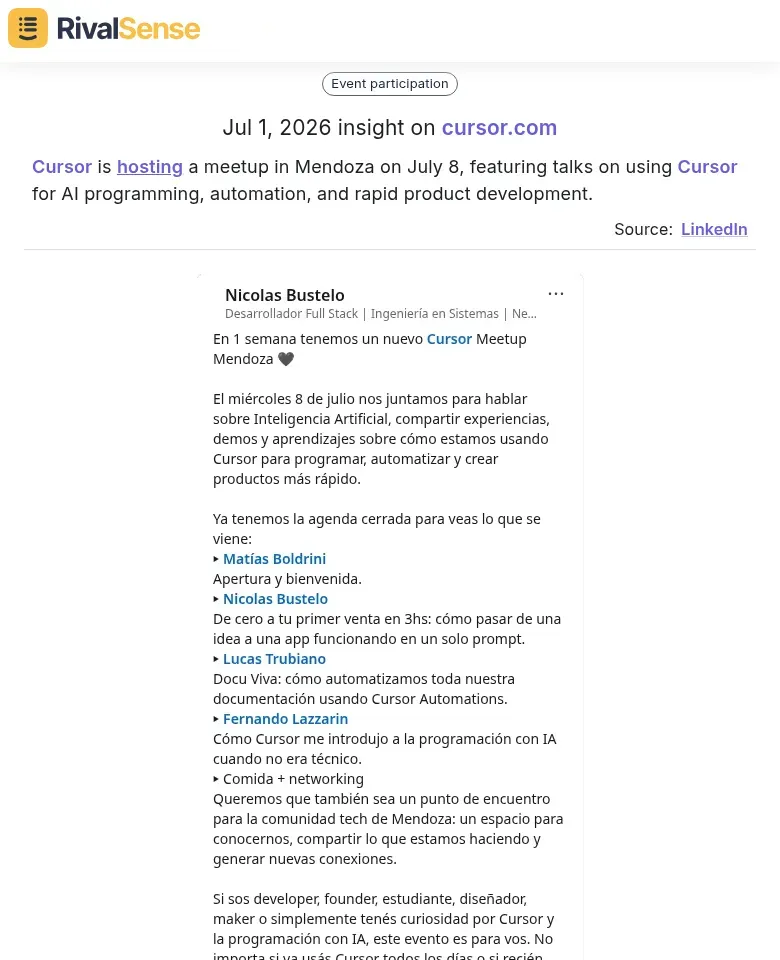Cursor meetup insight