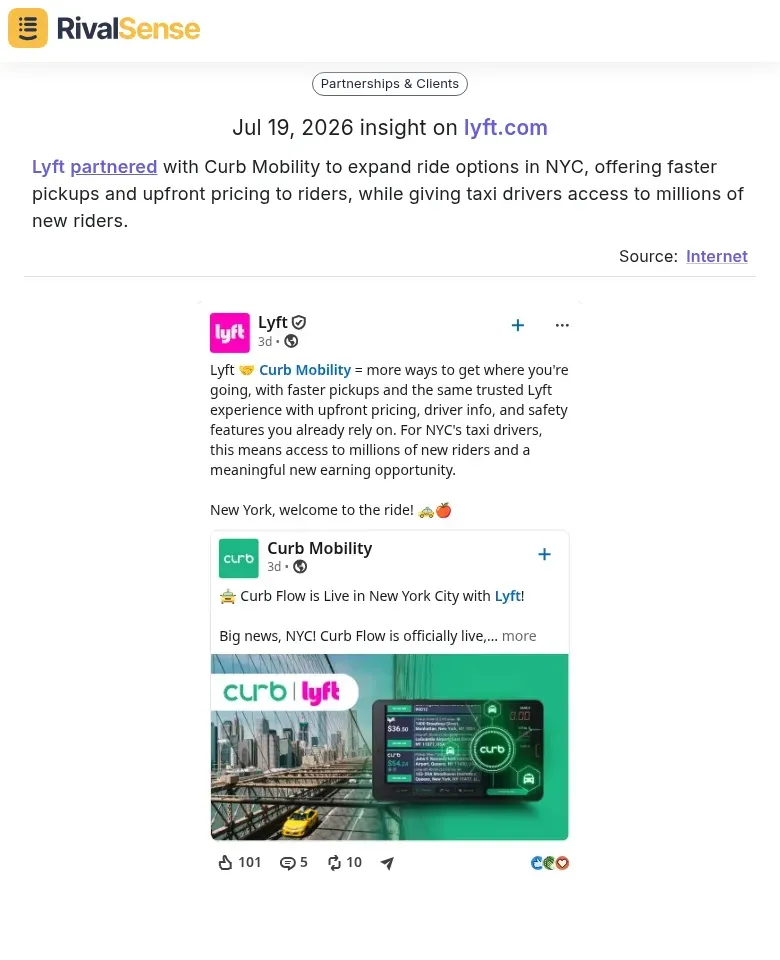 Lyft partnership insight