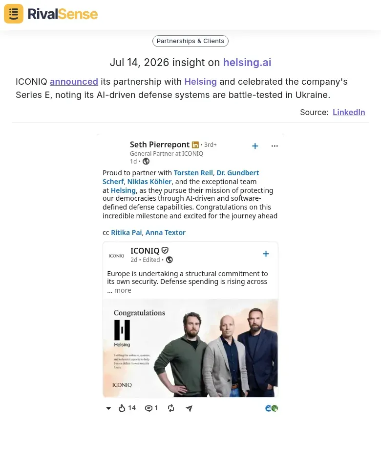 ICONIQ Helsing Partnership