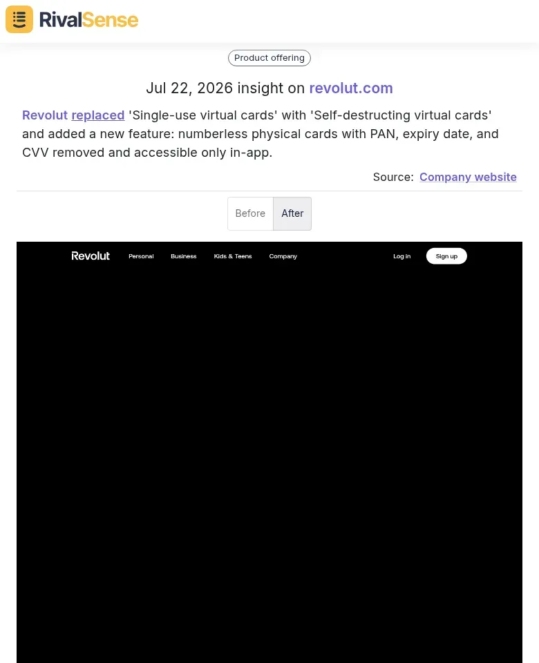 Revolut insight: Self-destructing virtual cards and numberless physical cards