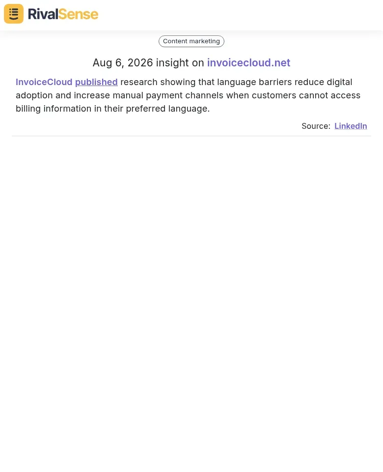 InvoiceCloud research on language barriers