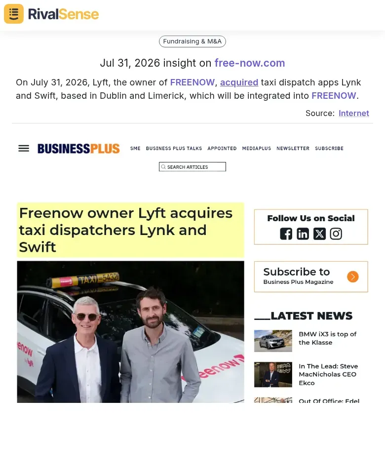 Lyft acquires Lynk and Swift