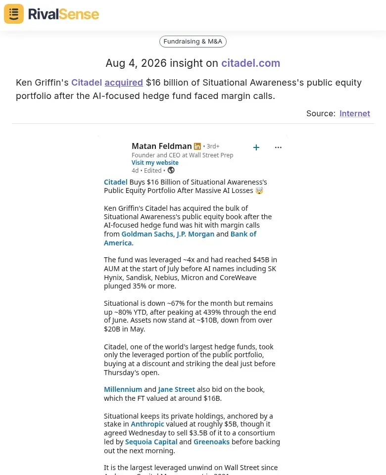 Citadel acquisition insight